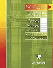 Clairefontaine 593 C 16.5 x 21 cm Lined and Edge Spa Double Sheet - White (Pack of 100)