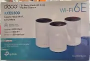 TP-LINK DECO AXE5300 5300 Mbps WiFi 6E 3 Port Wireless Router 7200 Sq Ft- NEW