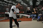 CLOSEOUT M^POWERED BASEBALL 777POWR BBCOR ALLOY BAT NYY Kevin LONG LIKES IT
