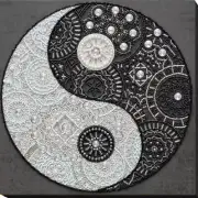 Bead embroidery kit Equilibrium needlework kit Art canvas beadwork pattern
