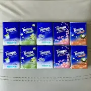 Lot 10 Tempo pocket Tissues Sakura Bluebell Icy Menthol Pear Blossom Applewood