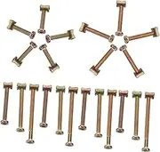 Sturdy Carbon Steel Screws Set Crib Screws and Nuts Assortment Kit Bed Rail Fasteners for Wood Furniture