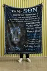 To My Son Soft Blanket Throw