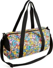 Pokemon Duffel Bag for Kids, Gym Bag Overnight Pikachu Sports Kit Holdall Bag