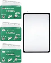 MagDepo 3 Pack Card Magnifier Ruler Fresnel Lens Fire Starter Credit Card Size Magnifier Magnifying Lens with 1 Bonus Page Compact Plastic Magnifying Sheet - Green