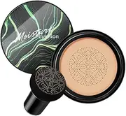 Browsluv Cushion CC Cream,Mushroom Head Air Cushion CC Cream Foundation Cover Concealer Brightening Pigment BB Cream Matte Foundation Set (Natural)