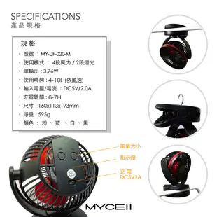 【MYCELL】BSMI認證 無印風多功能 夾式風扇 (8.8折)