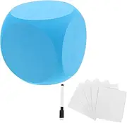 Hohopeti 1 Set Eva Dice for Classroom Learning: Dry Erase Stickers and Pen for DIY Gaming Dice - Dry Erase Decal for Game Blocks