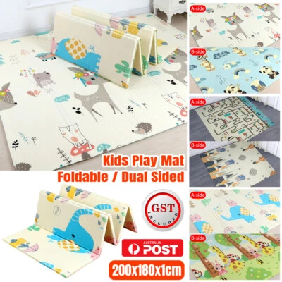200x180X1cm Baby Kids Floor Play Mat Rug Picnic Cushion Crawling Mat Waterproof