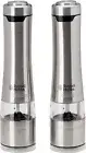 Salt And Pepper Mills Electric Grinders One Touch Operation Brushed Silver