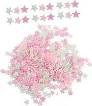 GRADENEVE 10 Pcs DIY Craft Pink Nail Charms Decorative Glitter Five Pointed Clay for Gender Reveal Party