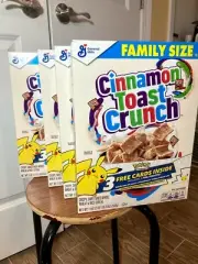 Cinnamon Toast Crunch Cereal Pokemon Cards 25th Anniversary Foil Pikachu Sealed