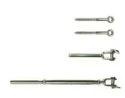 Stainless Steel DIY Rope Wire Balustrade Kit Swage/Jaw Turnbuckle Fork - 20 kit
