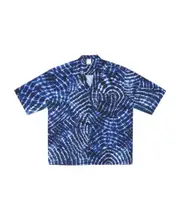 Marcelo Burlon County Of Milan Soundwaves Print Short-Sleeved Shirt Blue