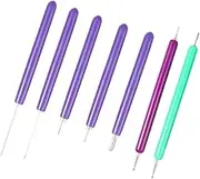 7pcs 1 Set Quilling Pen Ergonomic Paper Craft Tools for DIY Art Projects Includes Single Double Head Rolling Pens for Quilling Enthusiasts and Present Giving