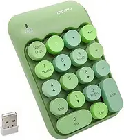 Wireless Number Pad, Portable 18-Key 2.4 GHz Numeric Keypad, Financial Accounting Number Keyboard Extensions, Fashion & Fresh Ergonomic Mini Numeric Keypad/Laptop/PC/Desktop