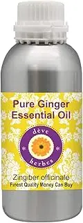 Deve Herbes Pure Ginger Essential Oil (Zingiber officinale) 100% Natural Therapeutic Grade Steam Distilled 300ml (10.1 oz)