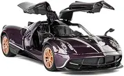 iPariser Alloy Collectible Purple Pagani Huayra Dinastia Toy Vehicle Pull Back Die-Cast Car with Lights & Sounds