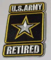 US ARMY STAR RETIRED PATCH Iron / Sew-on Patch 4" X 2.5" approx