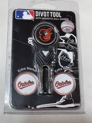 Baltimore Orioles MLB Team Golf Divot Tool with 3 Magnetic Ball Markers