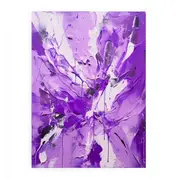 Painting Color White Purple Drips Canvas Print