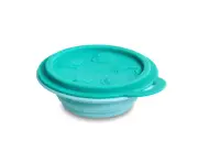 Marcus & Marcus Collapsible Travel Bowl With Lid - Ollie The Elephant - Green
