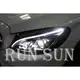 ●○RUN SUN 車燈,車材○● 全新 BENZ 賓士 W205 C180 C200 C300 中階升級高階款式 LED 黑框雙魚眼 大燈