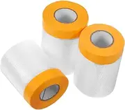 3 Roll Dust Protective Film Auto Body Paint Adhesive Cover Masking Tape for Neck Sealer Furniture Cover