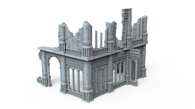 Gothic Ruin 28mm Warcry/AoS Terrain Imperial Sector works with Warhammer 40k #3