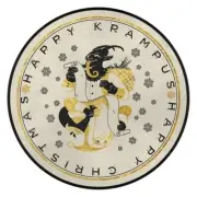 Happy Krampus Round Rugs for Kids Room, Boys Room Rug, Washable Non-Slip
