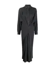 Y/Project Hook-Eye Straight Hem Shirt Dress Black