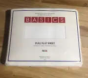Basics - Full Flat Sheet White 130 Thread Count - White