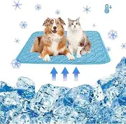 Dog Cooling Mat, Pet Summer Pads Cat Ice Silk Self Bed Sleeping Washable & Portable Cushion Home or Outdoor for Kennel/Sofa/Bed/Floor/Car Seats Small Medium Large Dogs Cats