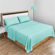 Gaveno Cavailia Super Soft Plain Dyed Diamond Flat Sheet [ Super King - Aqua ]