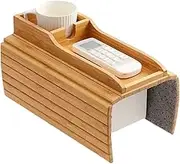 Couch Cup Holder Tray, Couch Organizer Caddy Arm Tray, Foldable Sofa Hack Armrest Table, Couch Hack, Anti-Slip Sofa Table, Couch Cup Holder For Cup, Phone, Tablet, Remote Control Snack