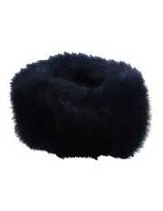 [Morgan & Taylor] Xenia Faux Fur Headband in Navy Blue