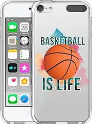 Glisten - iPod Touch 7th / 6th / 5th Generation Case Clear - Basketball is Life Printed Slim Fit Flexible Clear Transparent Shockproof Designer Back Case/Cover for iPod Touch 7/6 / 5