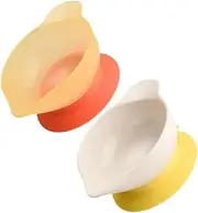 TOBBOMEY Infant Feeding Bowl Set 2 Small Suction Bowls for Baby Silicone Baby Bowls Suction Base Unisex Easy to Clean