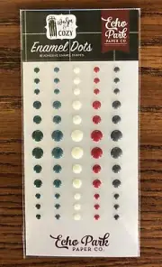 1 Pack of Echo Park Paper WARM & COZY Winter Theme Decorative Enamel Dots