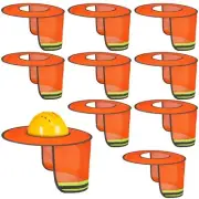 Jspupifip 10 Pack Hard Hat Sun Shade Full Brim High Visibility Hard Hat Sun V...