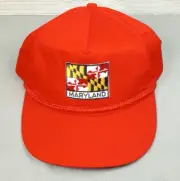 NEW Vintage Maryland Flag Hat Red Adjustable Snapback Corded Cap OSFA KENDA NWT