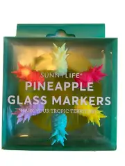 Barware 6 Drink Charms PINEAPPLE Glass Markers NIB NEW Sunnylife