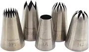 Tumtanm Piping Tips Large Cake Decorating Tools, 5 Pack Cake Piping Nozzles Tips Kit - DIY Icing Nozzle Tool for Cupcakes
