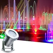 LED Underwater Light Colorful spotlights ip68 Waterproof Stainless Steel Pool Light 3w RGB Changeable Fountain Lights Pond lights-3w Warm White