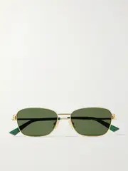 [BOTTEGA VENETA EYEWEAR] BOTTEGA VENETA EYEWEAR - Square-frame Gold-tone Sunglasses - One size One size Gold