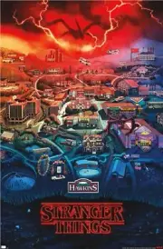 STRANGER THINGS SEASON 4 POSTER: Hawkins by Trends International - NEW 34" x 23"