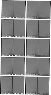 KICHOUSE Stamp Collection Album 10pcs Standard Pages Pvc Stamp Holder Black Back Sturdy Craftsmanship