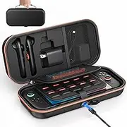 Auarte Carry Case for Nintendo Switch/Switch OLED/Switch 2, Portable Travel Case with Charging Hole and 22 Game Cartridges, Protective Hard Shell Carrying Pouch for Switch 2 Console & Accessories