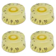 4x Guitar Knobs Speed Volume Control Knobs For Guitar Bass Fluorescent yellow