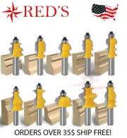 REDS Y80808-8 - 10 Piece Decorative Molding Router Bit SET 1/2" Shank